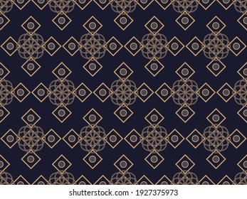Art deco seamless pattern. Classic geometric retro ornament in gold and black in the style of the 1920s-1930s. Decor for prints, posters and interior design. Vector illustration
