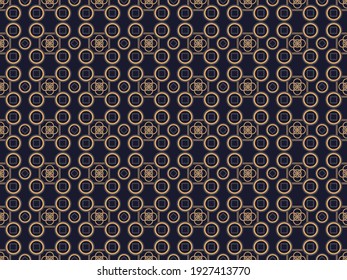 Patrón Art Decó sin inconvenientes. Ornamento retro geométrico clásico en oro y negro al estilo de los años 1920-1930. Decoración para impresiones, carteles y decoración interior. Ilustración del vector