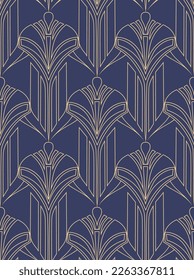 Art deco seamless pattern design with art noveau elements.