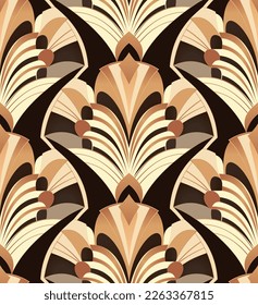 Art deco seamless pattern design with art noveau elements.