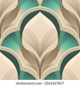 Diseño de patrón Art Deco sin fisuras con elementos de noveau de arte.