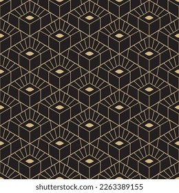 Art deco seamless pattern design with art noveau elements