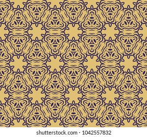 Art Deco seamless pattern with geometric ornament. Vector illustration. For design