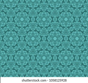 Art Deco seamless pattern with geometric ornament. Vector illustration. For design