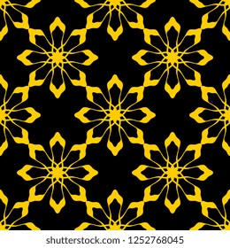 art deco seamless pattern with geometric abstract style. vintage black and yellow colors. golden concept for wall wrapping and textile print background vector illustration.