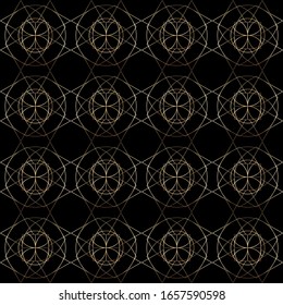 Art Deco Seamless Pattern. Geometric decorative texture. Vector illustration.