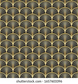 Art Deco Seamless Pattern. Geometric decorative texture. Vector illustration.