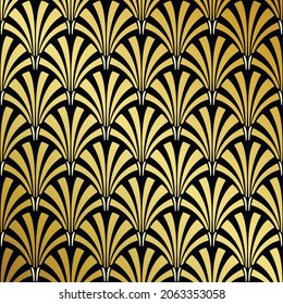 Art Deco Seamless Pattern. Geometric decorative texture. Vector illustration.
