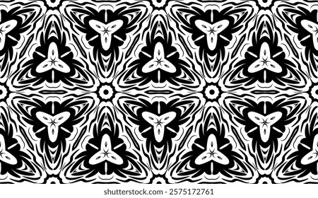 Art Deco seamless pattern with geometric ornament. Vector illustration. For design