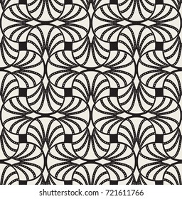 Art Deco Seamless Pattern. Geometric Art Nouveau Floral decorative texture. Vector Leaves stylish background. Abstract sea shell illustration.
