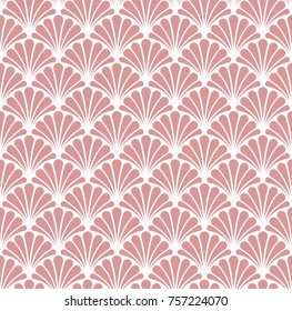 Art Deco Seamless Pattern. Geometric Floral decorative texture. Vector Leaves stylish background.