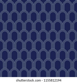 Art Deco Nahtlose Muster, Geometrischer Hintergrund für Design, Cover, Textilien, Tapeten, Vektorgrafik-Deko 