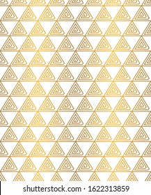 Art Deco Seamless Pattern. Golden luxury vintage background. Fan scales ornaments. Geometric decorative retro papers. Vector 1920s design. Vintage illustration.