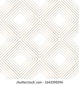 Art deco seamless pattern golden on white background.