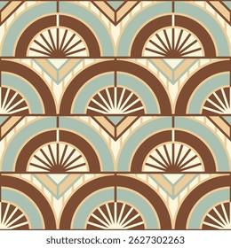 Ilustração de padrão contínuo Art Deco