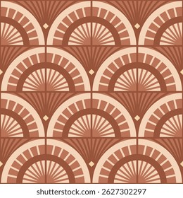 Ilustração de padrão contínuo Art Deco