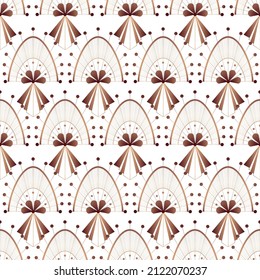 Art deco seamless pattern. Luxury geometric nouveau wallpaper, elegant classic retro ornament. Vector abstract