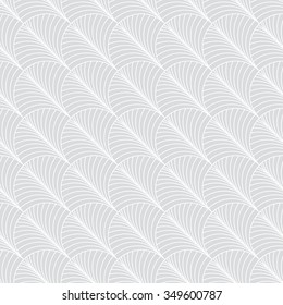 Art deco seamless pattern. Modern stylish texture. Repeating geometrical shapes, arched scales. Vector element of graphic design