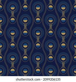 Art deco seamless pattern with art noveau elements - neo art deco design