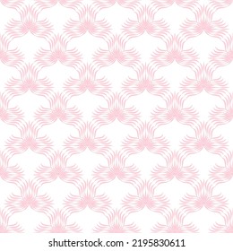 Patrón art deco sin fisuras con formas geométricas de textura blanca rosada. Resumen del fondo de la moda. Baldosas geométricas art deco líneas vector patrón sin fisuras en color rosa sin oro rosa.