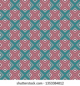 Art Deco Seamless Pattern - Repeating pattern design with art deco motif in vintage colors
