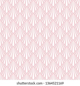 Art Deco Seamless Pattern - Repeating pattern design with art deco motif in pink and white