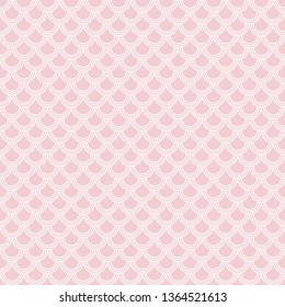 Art Deco Seamless Pattern - Repeating pattern design with art deco motif in pink and white