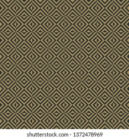 Art Deco Seamless Pattern - Repeating pattern design with art deco motif in anthracite and vintage gold