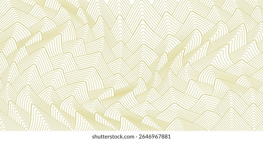 Padrão sem emenda art déco. Padrão de linha de repetição. Reticulado de diamante abstrato. Fundo do triângulo dourado. Gráfico rhomb geométrico repetitivo. Repita o design reticulado do egito para impressões. Ilustração vetorial
