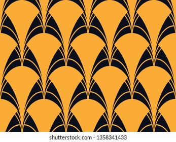 Art Deco seamless pattern. Retro vintage ornamental geometrical pattern, ornate texture. Element for design