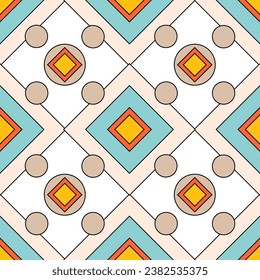 Art deco Seamless Pattern. Retro line art texture. Vector Illustration of Stylish Geometric Background