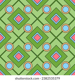 Art deco Seamless Pattern. Retro line art texture. Vector Illustration of Stylish Geometric Background