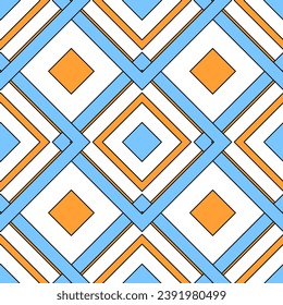 Art deco Seamless Pattern. Retro line art texture. Vector Illustration of Stylish Geometric Background