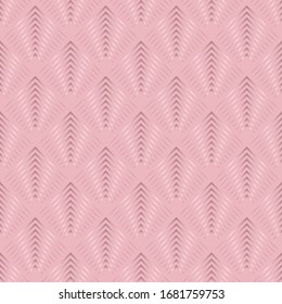 Diseño art deco sin fisuras con formas geométricas de textura con gradiente rosa dorado rosa. Antecedentes abstractos de la moda. Baldosas líneas geométricas art deco vectorial sin fisuras en color rosa de oro rosa desnudo.