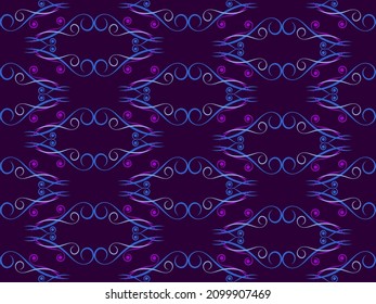 Art deco seamless pattern with swirls. Vintage background in the Art Nouveau style of the 1920s - 1930s. Linear art. Design for wallpaper, wrapping paper and fabric printing. Vector illustration