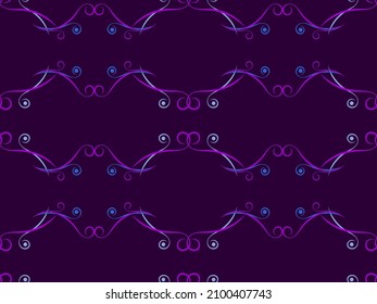 Art deco seamless pattern with swirls. Vintage background in the Art Nouveau style of the 1920s - 1930s. Linear art. Design for wallpaper, wrapping paper and fabric printing. Vector illustration
