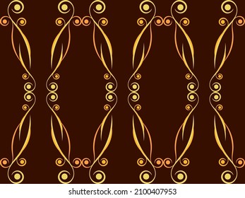 Patrón Art Deco sin fisuras con remolinos. El estilo Art Nouveau de los años 1920-1930 es de época. Arte lineal. Diseño de papel pintado, envolvimiento de papel e impresión de tela. Ilustración del vector
