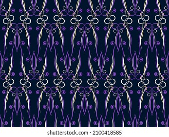 Patrón Art Deco sin fisuras con remolinos. El estilo Art Nouveau de los años 1920-1930 es de época. Arte lineal. Diseño de papel pintado, envolvimiento de papel e impresión de tela. Ilustración del vector