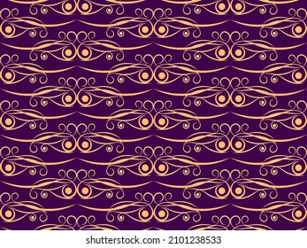 Art deco seamless pattern with swirls. Vintage background in the Art Nouveau style of the 1920s - 1930s. Linear art. Design for wallpaper, wrapping paper and fabric printing. Vector illustration