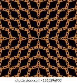 Art Deco Seamless summer pattern Trendy fashion print black orange