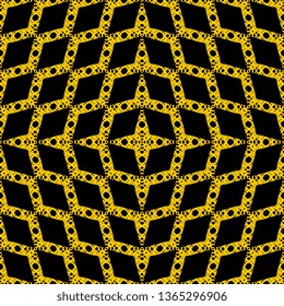Art Deco Seamless summer pattern Trendy fashion print yellow black