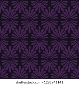 Art deco seamless vector duo chrome floral pattern