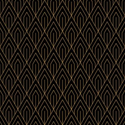 Art Deco Seamless Vintage Wallpaper Pattern. Geometric Decorative Background