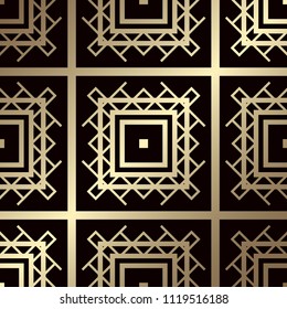 Art Deco seamless vintage wallpaper pattern. Geometric decorative background