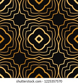 Art Deco seamless vintage wallpaper pattern. Geometric decorative background
