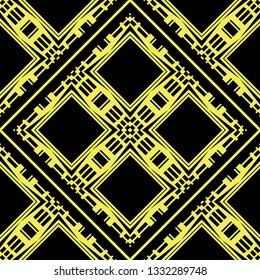 Art Deco seamless vintage wallpaper pattern. Geometric decorative background. Vector illustration.