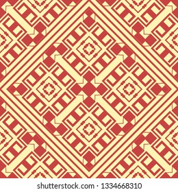 Art Deco seamless vintage wallpaper pattern. Geometric decorative background. Vector illustration.