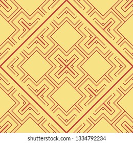 Art Deco seamless vintage wallpaper pattern. Geometric decorative background. Vector illustration.