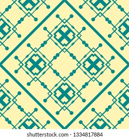 Art Deco seamless vintage wallpaper pattern. Geometric decorative background. Vector illustration.