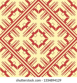Art Deco seamless vintage wallpaper pattern. Geometric decorative background. Vector illustration.